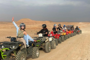 Marrakech: Utforska öknen Agafay Camel & Quad med middag & show