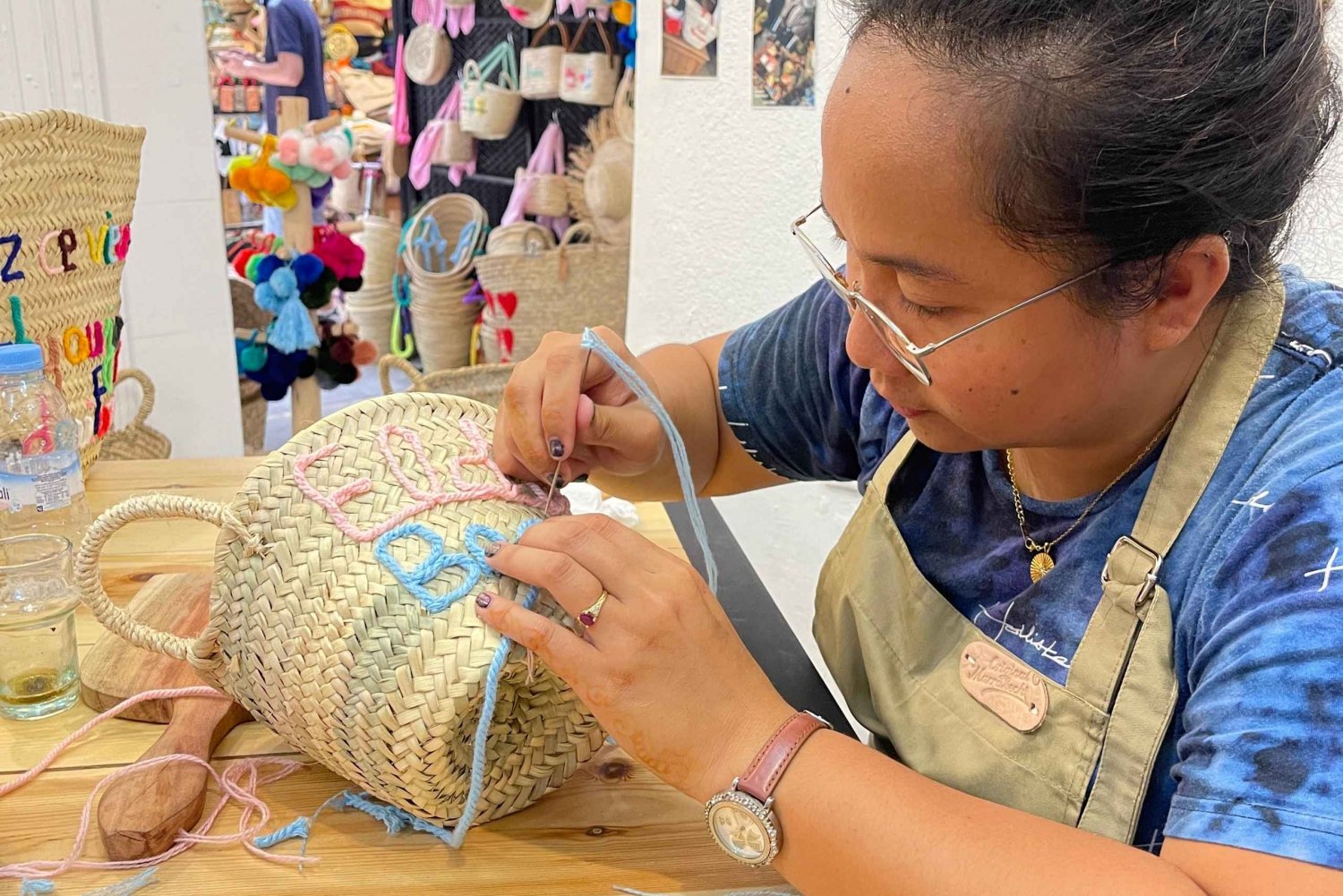 Marrakech Medina Basket Embroidery Workshop