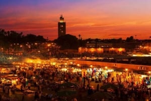 Marrakech, Marocko Medina by Night Rundvandring med marockanskt te