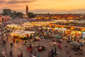 Marrakech : Visite de la médina : vue sur les toits et repas traditionnels