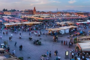 Marrakech : Visite de la médina : vue sur les toits et repas traditionnels