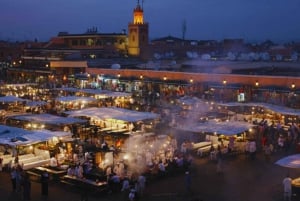 Marrakech : Visite de la médina : vue sur les toits et repas traditionnels