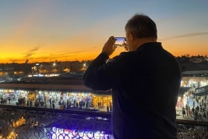 Marrakech: Medina-besøk med utsikt fra taket og tradisjonell servering