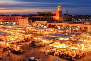Marrakech: Medina-besøk med utsikt fra taket og tradisjonell servering