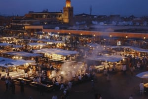 Marrakech: Medina-besøk med utsikt fra taket og tradisjonell servering