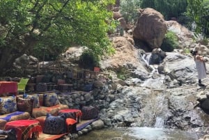 マラケシュ発：ウリカ渓谷の滝観光＆ランチ付きガイド付きハイキング