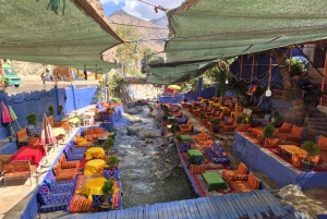 Marrakech : cascade de l'Ourika, montagnes de l'Atlas, poterie et déjeuner