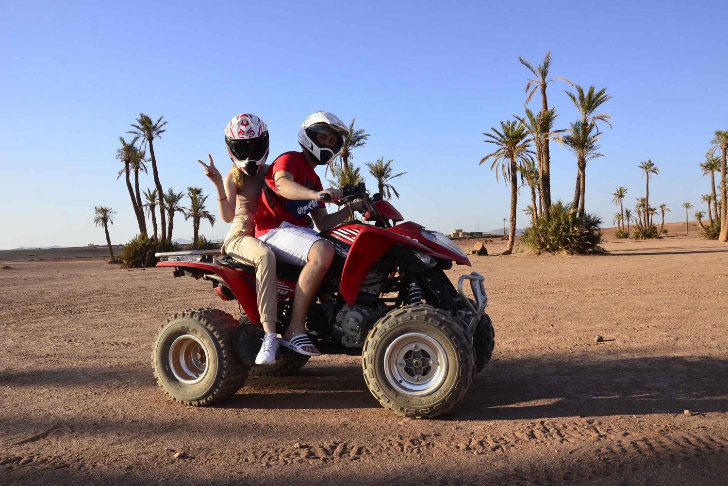 Marrakech : Visite guidée de la Palmeraie en quad avec pause thé