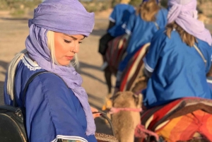 Palmelund i Marrakech: Kameltur ved solnedgang