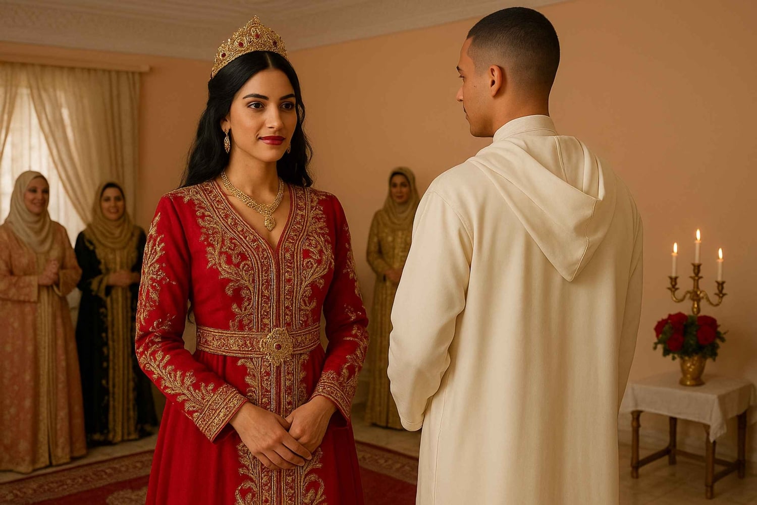 Marrakesh: Foto i tradisjonell marokkansk brudekjole