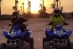 Marrakech: Fyrhjuling i solnedgången i Palmeraie med te