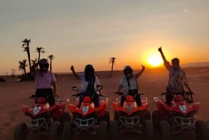 Marrakech: Fyrhjuling i solnedgången i Palmeraie med te