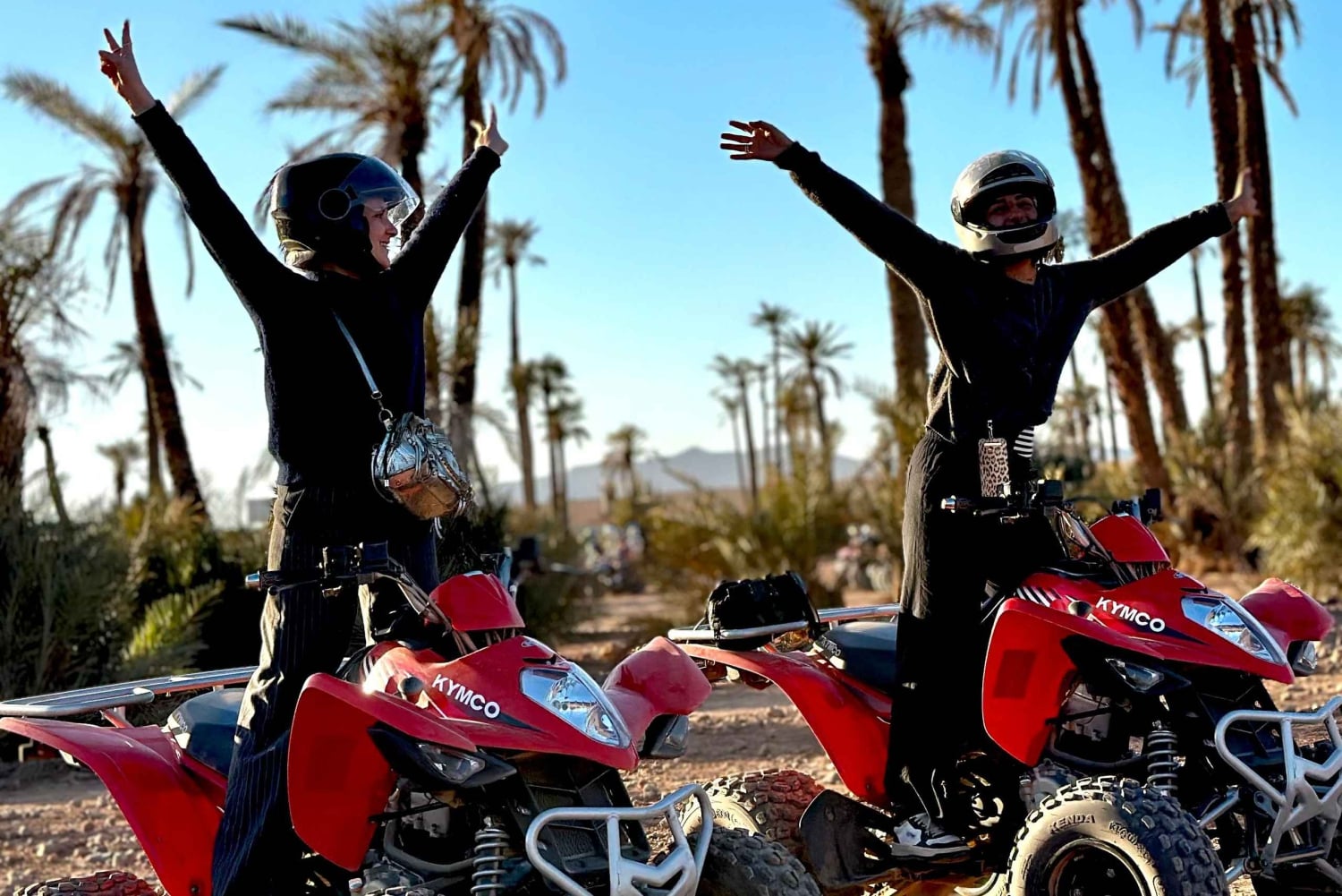 Marrakech: Quad excursion at the palm grove dunes with tea