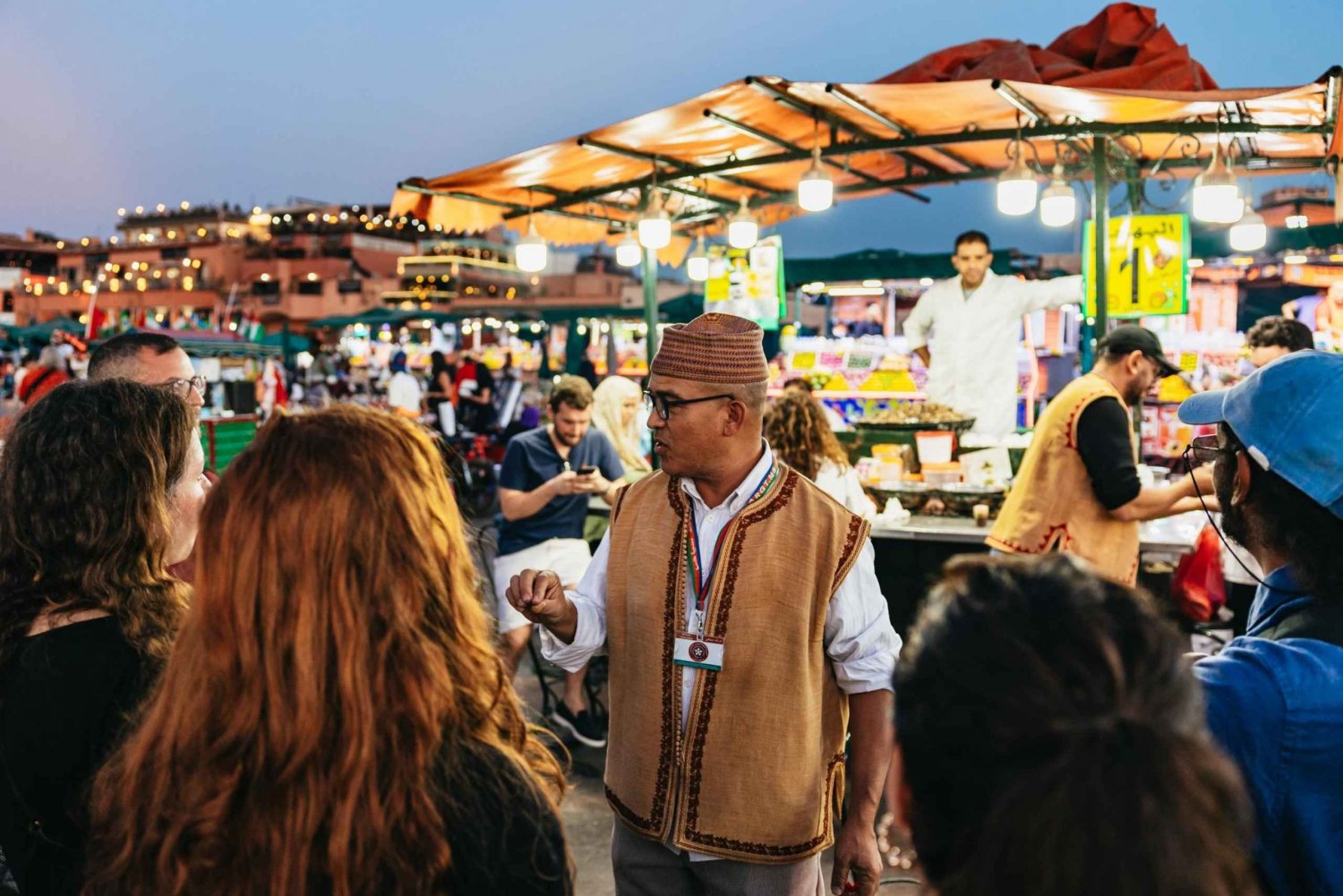 Marrakech: Tour gastronomico di notte