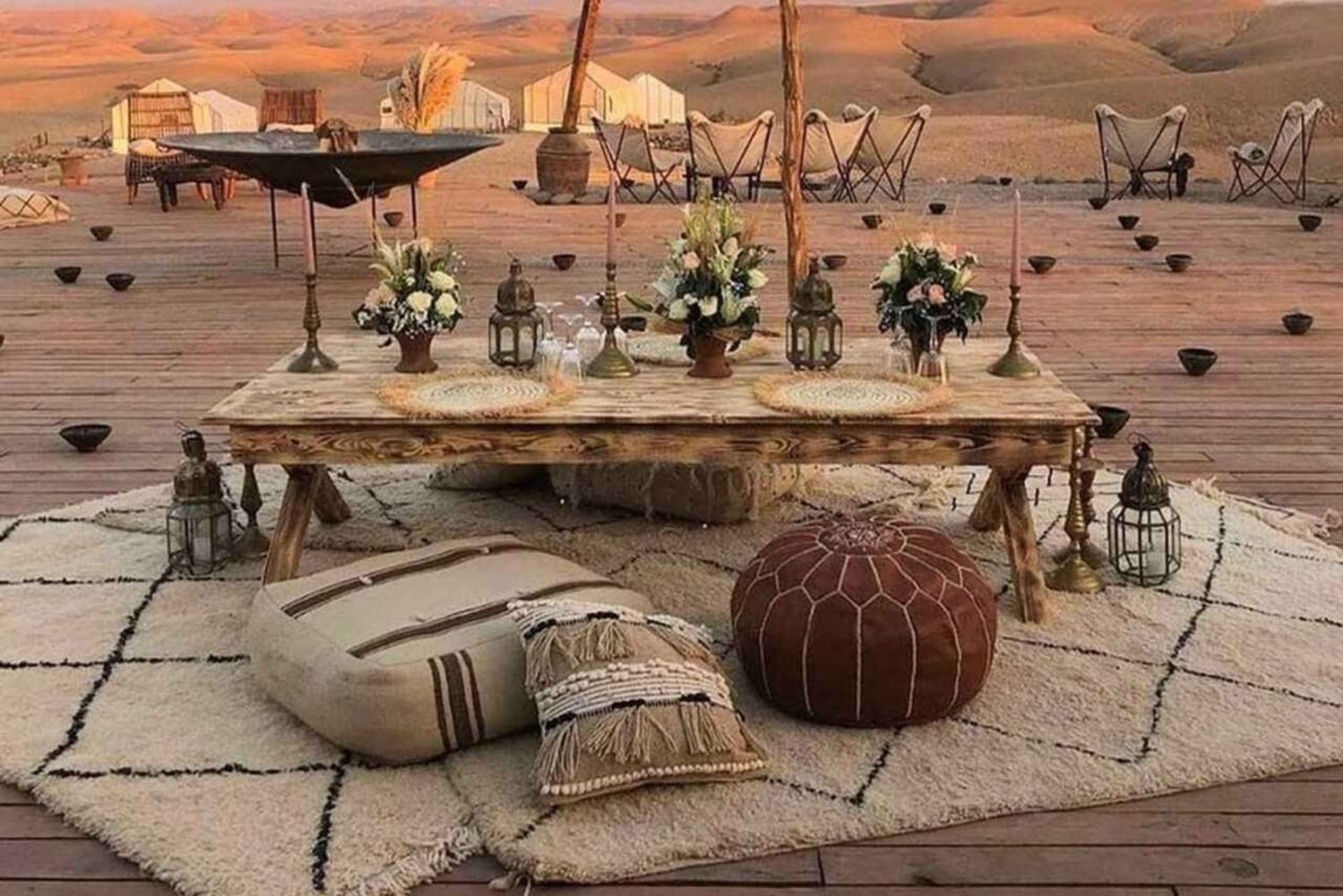 Марракеш: закат, катание на верблюде и роскошный ужин с огненным шоу