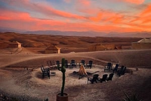 Marrakech: Solnedgångsmiddag i Agafayöknen med kamelritt