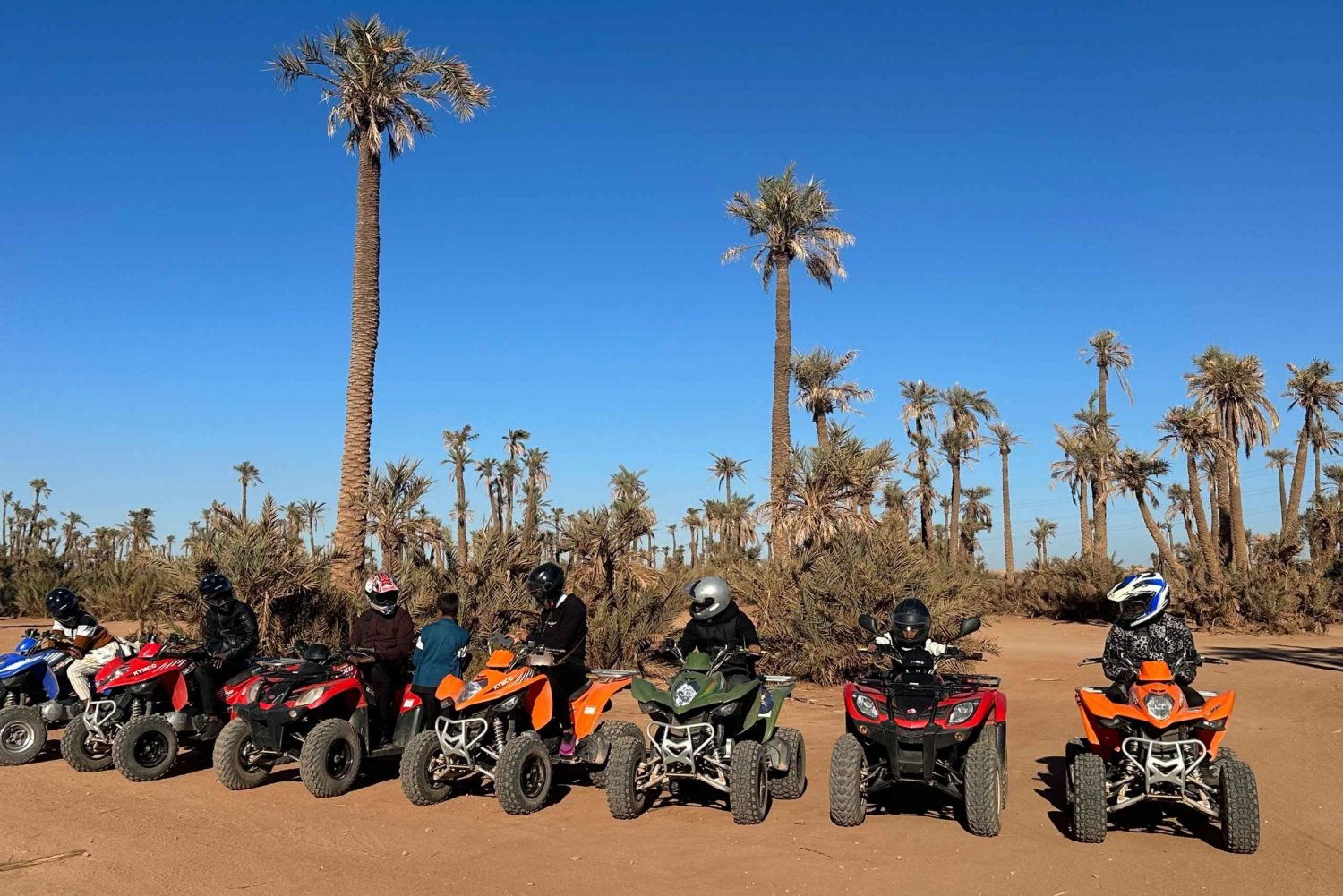 Marrakech: Quad excursion at the palm grove dunes with tea