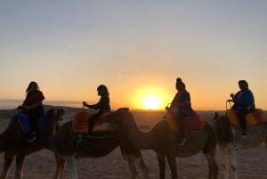 De:Marrakech Agafay Désert balade à dos de chameau dîner avec coucher de soleil