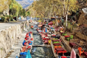 Marrakech : montagnes de l'Atlas, vallée de l'Ourika, cascade / guide