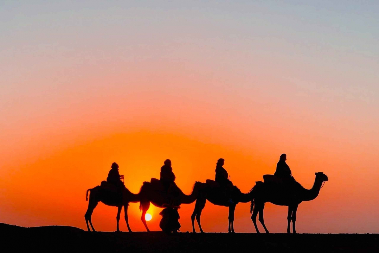 Marrakesh: Agafay Desert Sunset trip with Diner & Camel ride