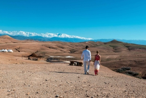 Marrakesh: Agafay Desert Sunset trip with Diner & Camel ride