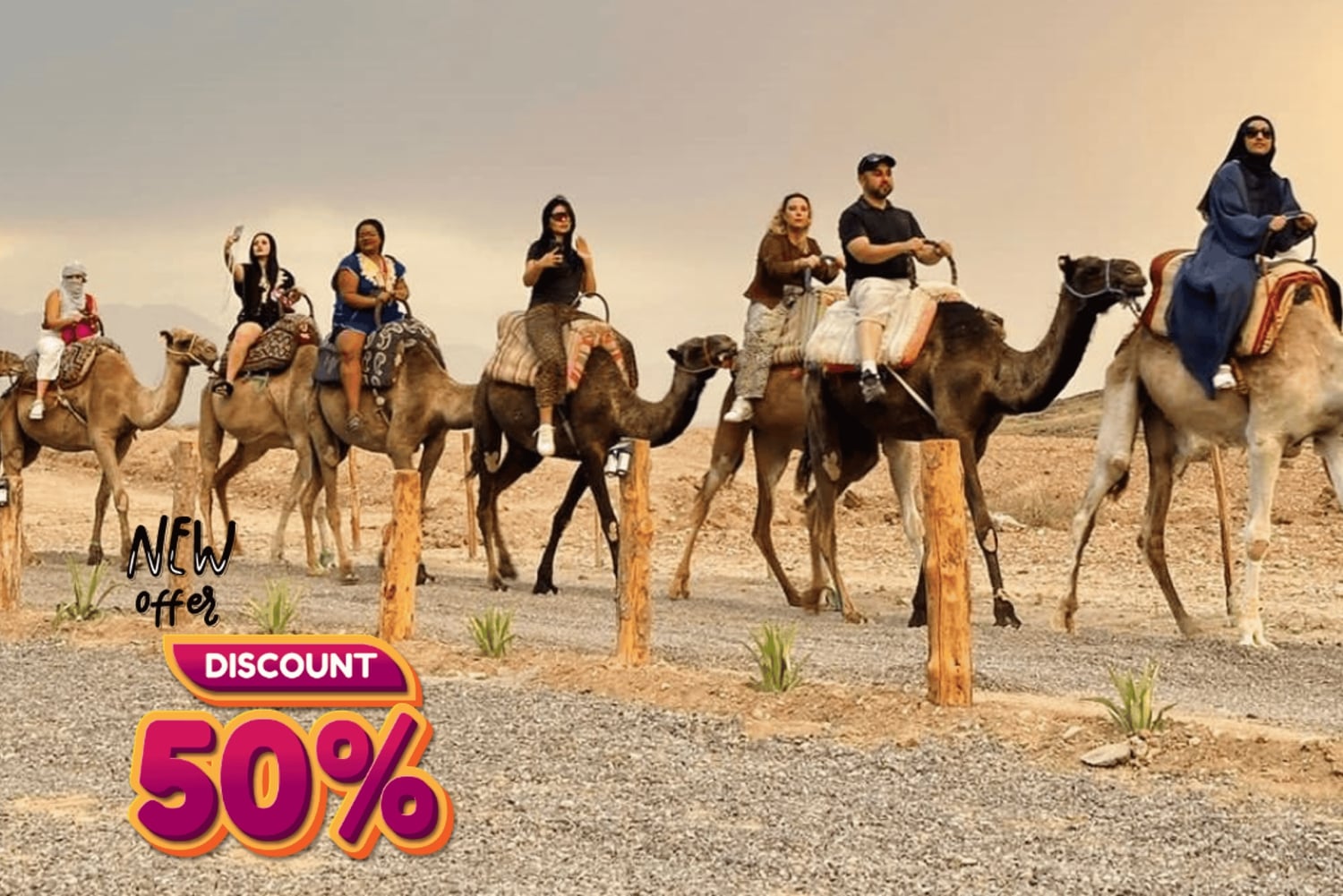 Marrakech: el MEJOR paseo en camello por el desierto de Agafay y cena con espectáculo 2025