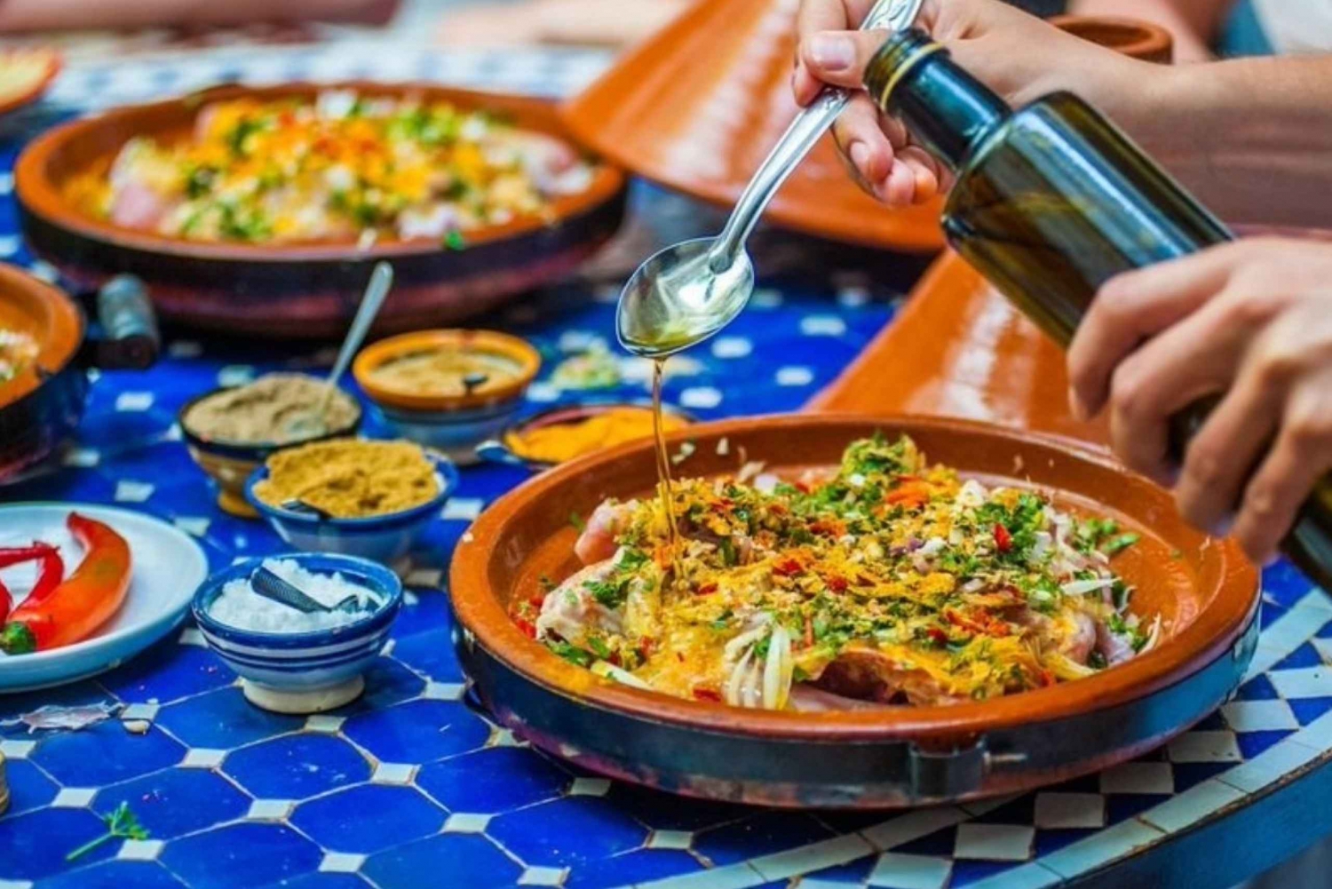 Marrakech: Aula de culinária marroquina com um chef local