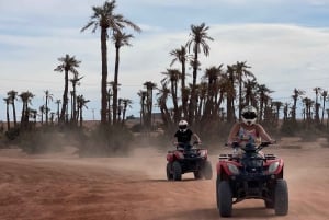Quad bike ride in the Marrakech palm grove desert
