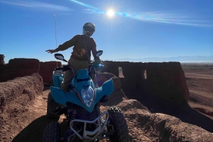 Quad bike ride in the Marrakech palm grove desert