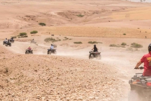 Passeio de quadriciclo no deserto rochoso de Agafay, com jantar e show