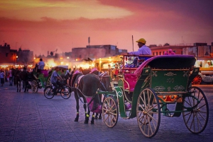 Tour de la ciudad al atardecer: Zocos y Medina con Caleche de Noche