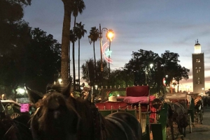 Tour de la ciudad al atardecer: Zocos y Medina con Caleche de Noche