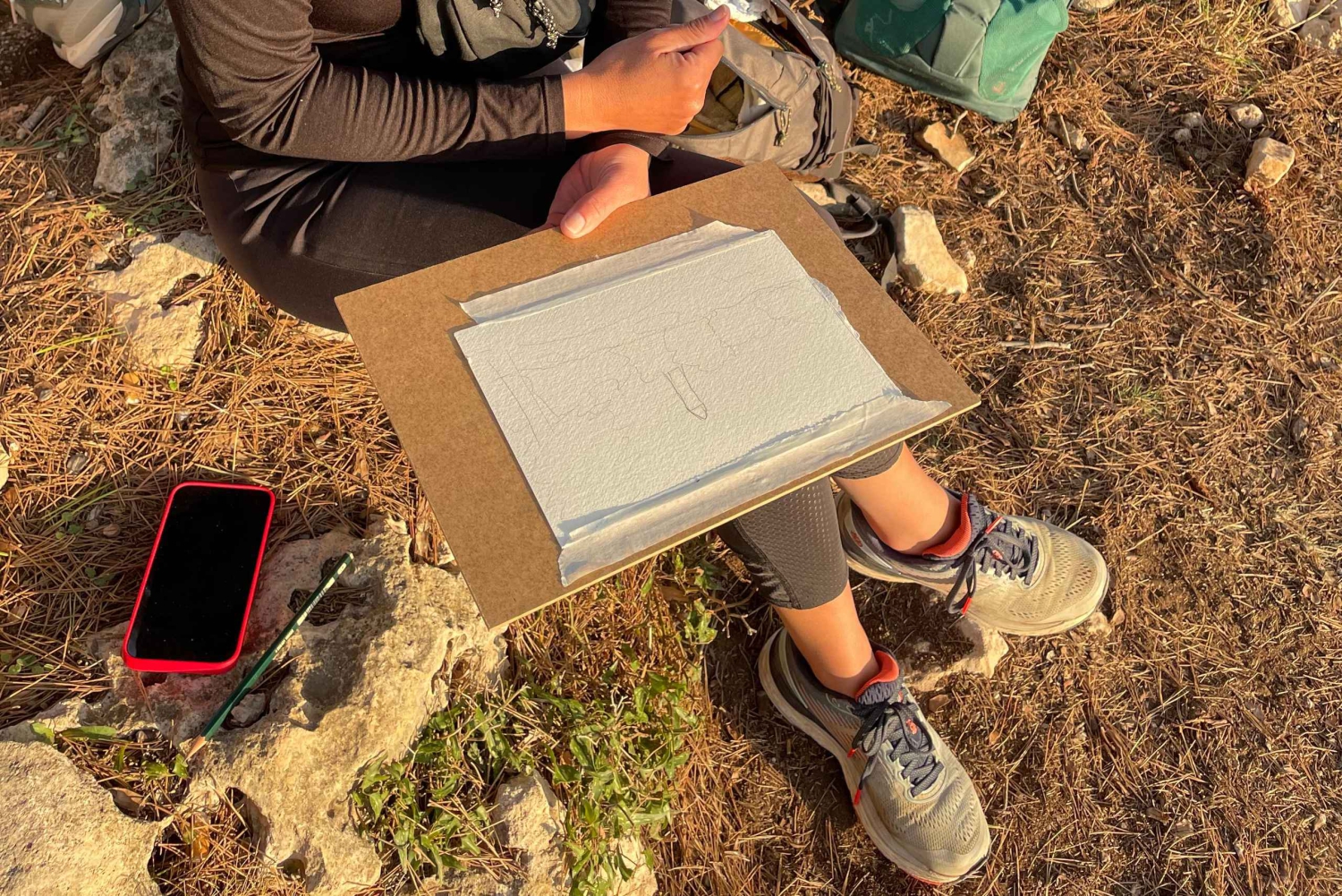 Marseille: Creative hike with watercolor and sketching on the Côte Bleue