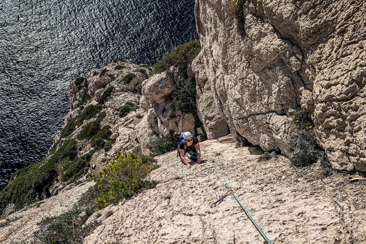 Multi Pitch Climb Session in the Calanques near Marseille