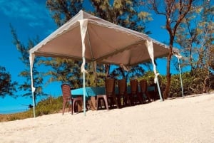 Blauwe baai: boottocht naar ile au cerf (5 eilanden, barbecue)