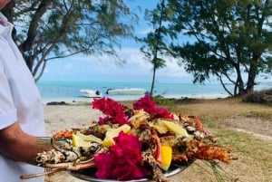 Blauwe baai: boottocht naar ile au cerf (5 eilanden, barbecue)