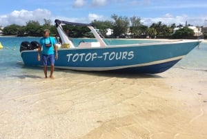 Au départ de Blue Bay : Excursion en bateau rapide sur l'Ile aux Cerfs avec BBQ