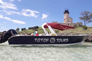 Au départ de Blue Bay : Excursion en bateau rapide sur l'Ile aux Cerfs avec BBQ