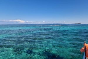 Grand Bay: Katamaran-Kreuzfahrt nach Flat Island mit BBQ-Mittagessen