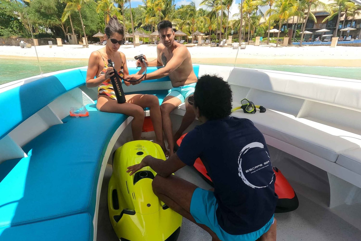 Mauritius: Bådtur, udforskning med Seabob og frokost inkluderet