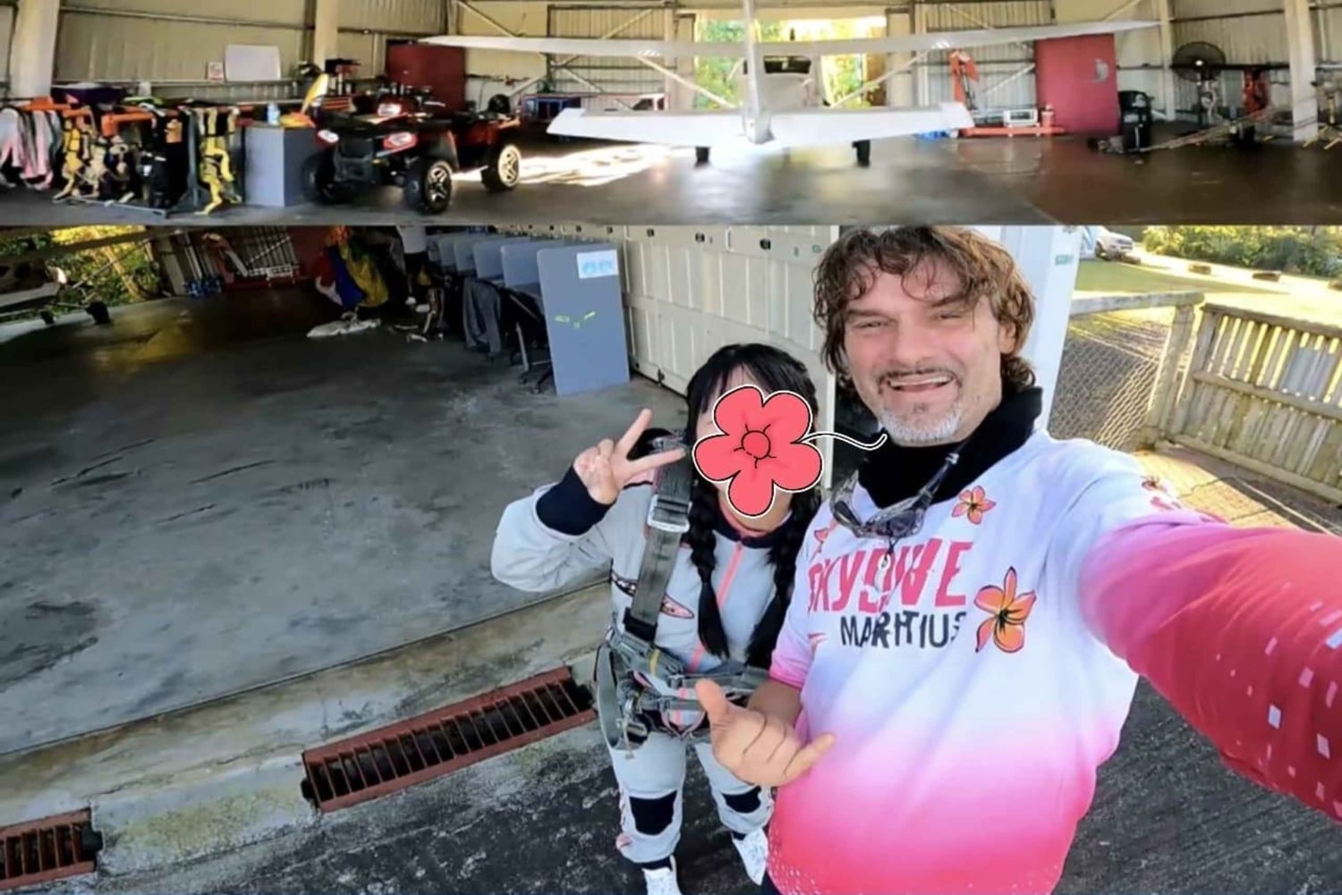 Mauritius: Tandem fallskärmshoppning med upphämtning på hotellet