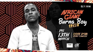 African Giant Burna Boy Live in Mauritius - CANCELLED