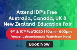 Attend IDP's UK, Canada, Australia & New Zealand Education Fair 2020