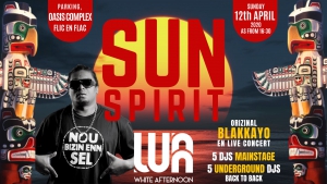 SUN Spirit at White Afternoon 2020 with Original Blakkayo at Oasis Complex Flic en Flac