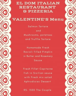 Valentine's Day at El Dom Italian Restaurant