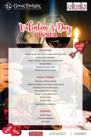 Valentine's day at Great Delight Restaurant