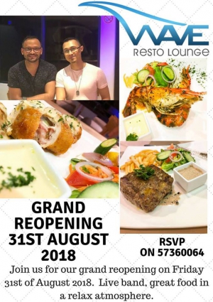 Wave Lounge Restaurant Re Opening