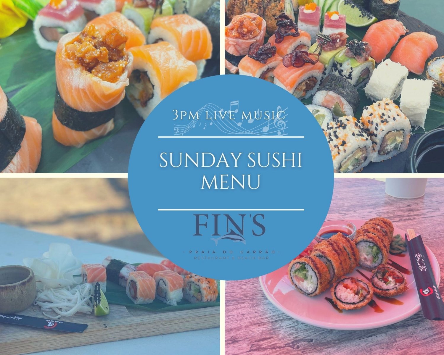 Sushi Sundays at Fin's Beach Restaurant Bar