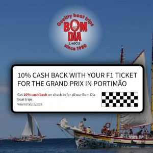 Cash Back on Portugal F1 tickets with Bom Dia Boat Trips