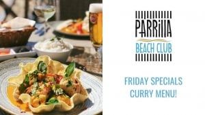 Friday Specials Curry Menu at Parrilla Beach Club